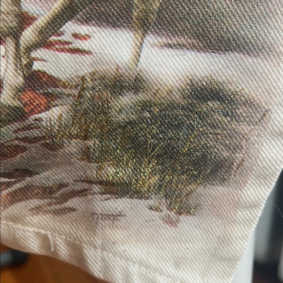 Wanted by Beads Beautiful Western Horse Print Vest with Brown Trim. - Picture 3 of 12